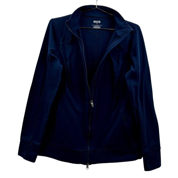 EUC - Duluth Trading Womens Navy Zip-Up Athletic Jacket M Nylon/Spandex - Picture 1 of 10